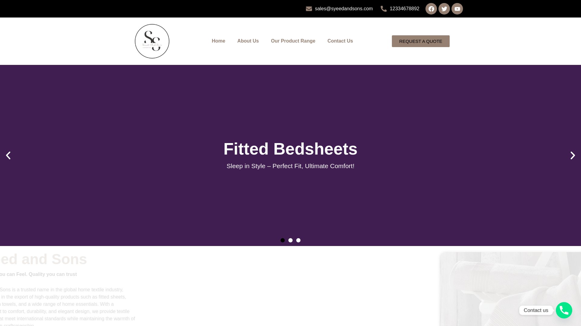 website screenshot of https://syeedandson.com/