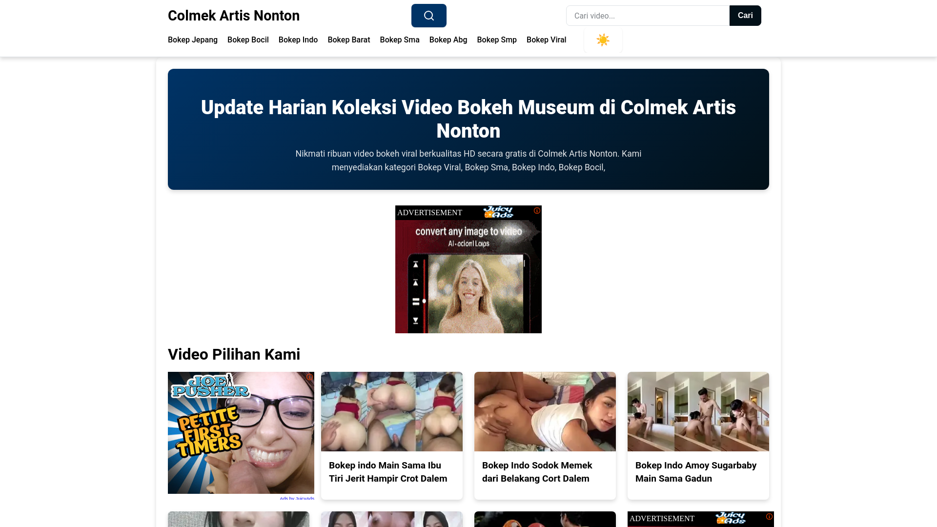 website screenshot of https://colmekartisnonton.pages.dev/
