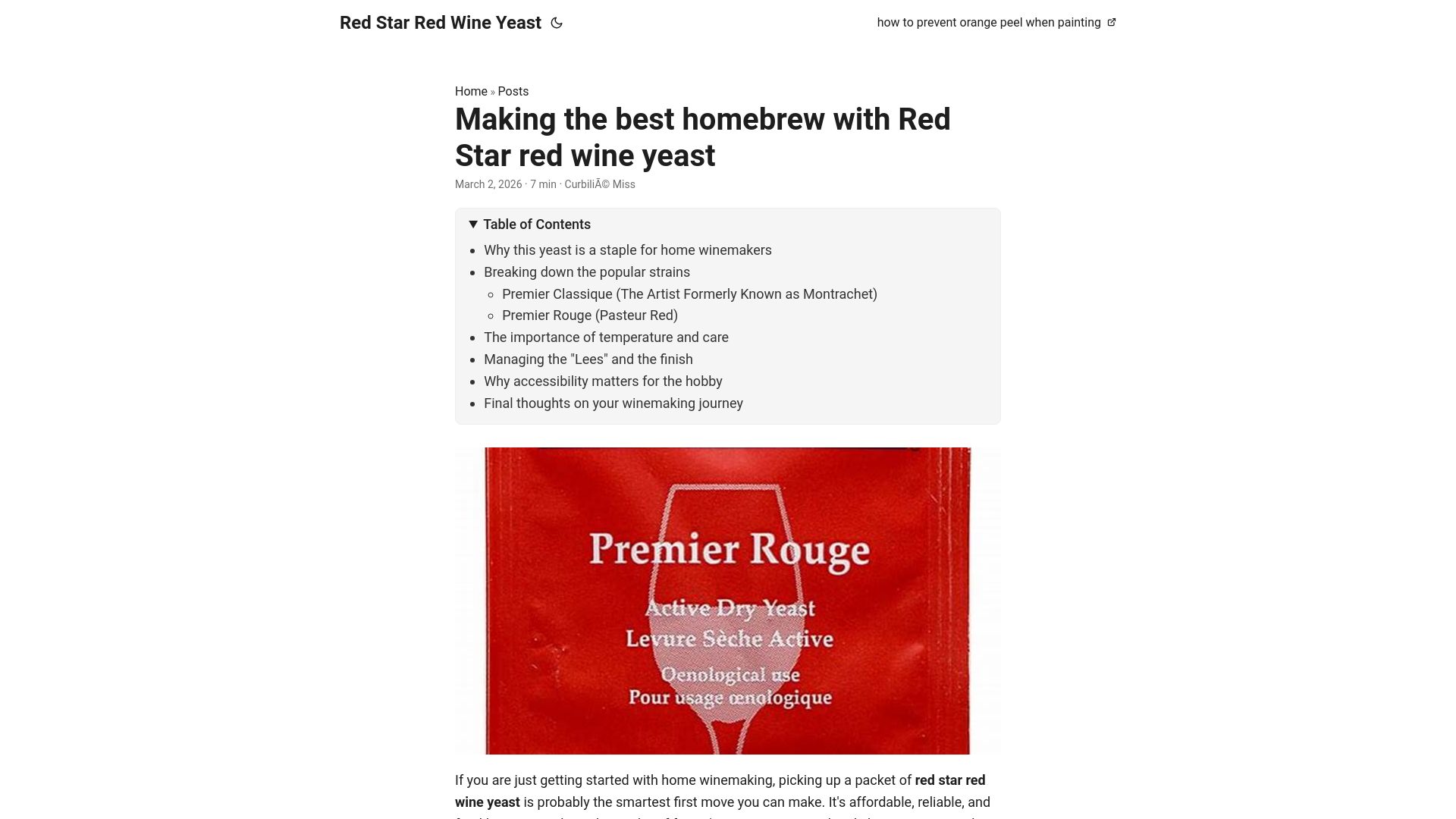 website screenshot of https://red-star-red-wine-yeast.pages.dev/