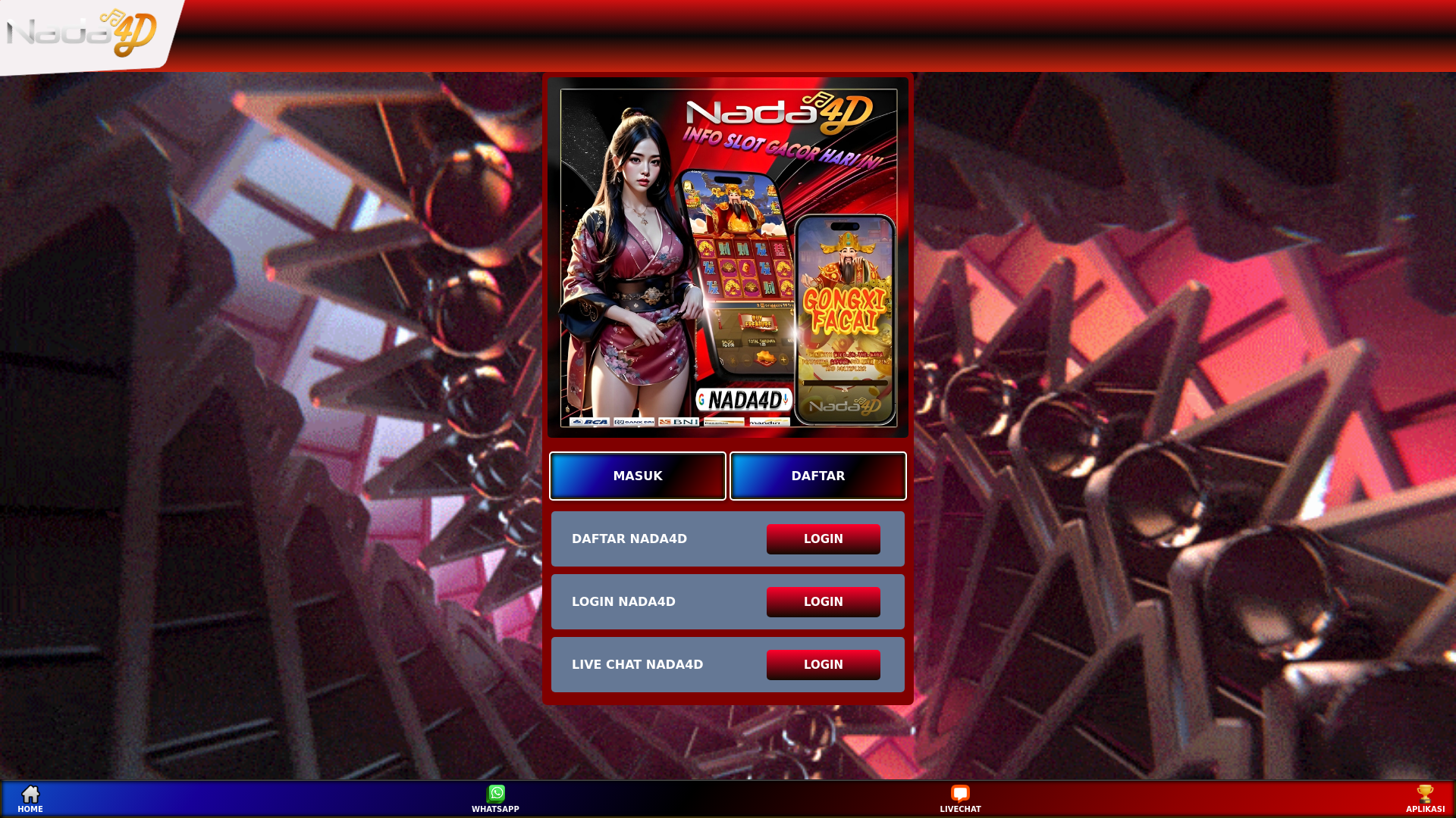 website screenshot of https://nada4darcade.pages.dev/