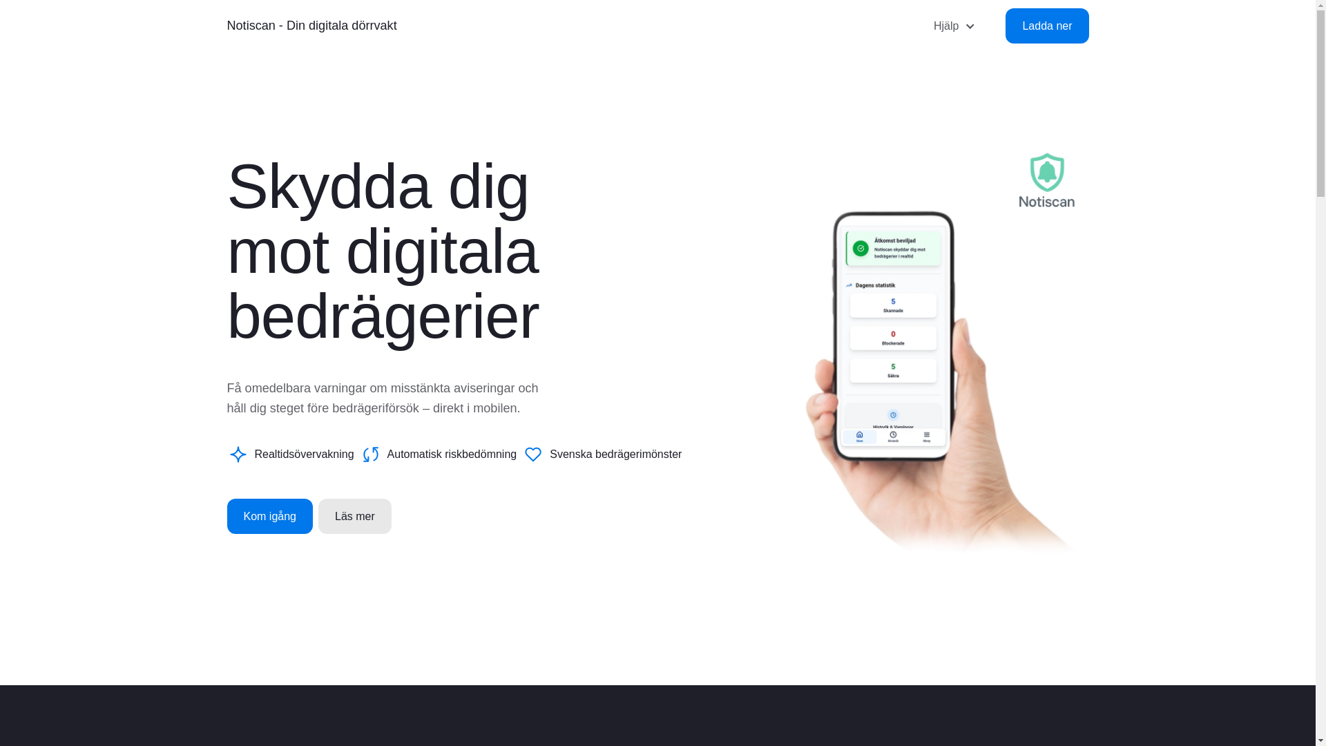 website screenshot of https://notiscan.pages.dev/