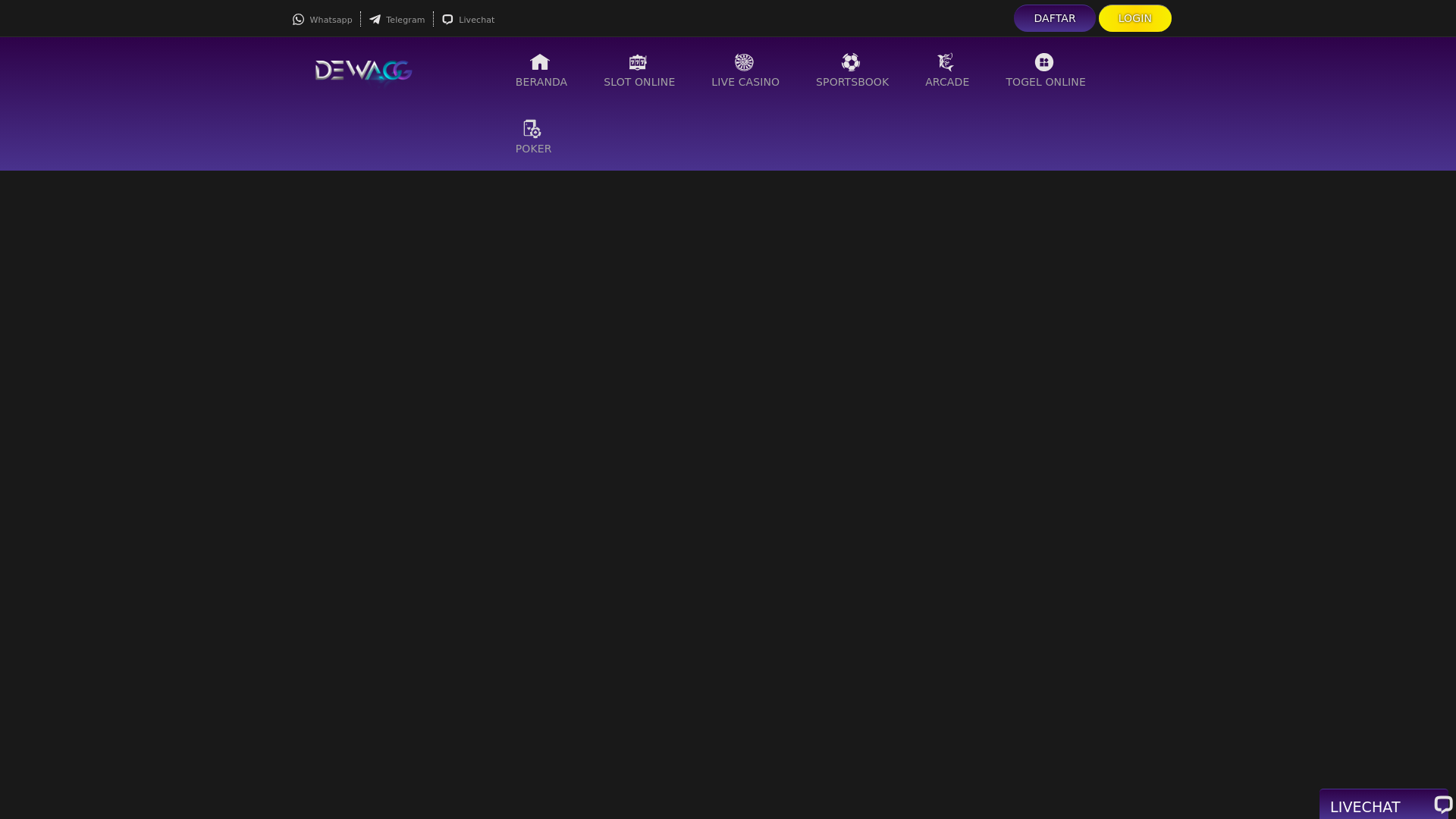 website screenshot of https://amp-dewagg-raja.pages.dev/