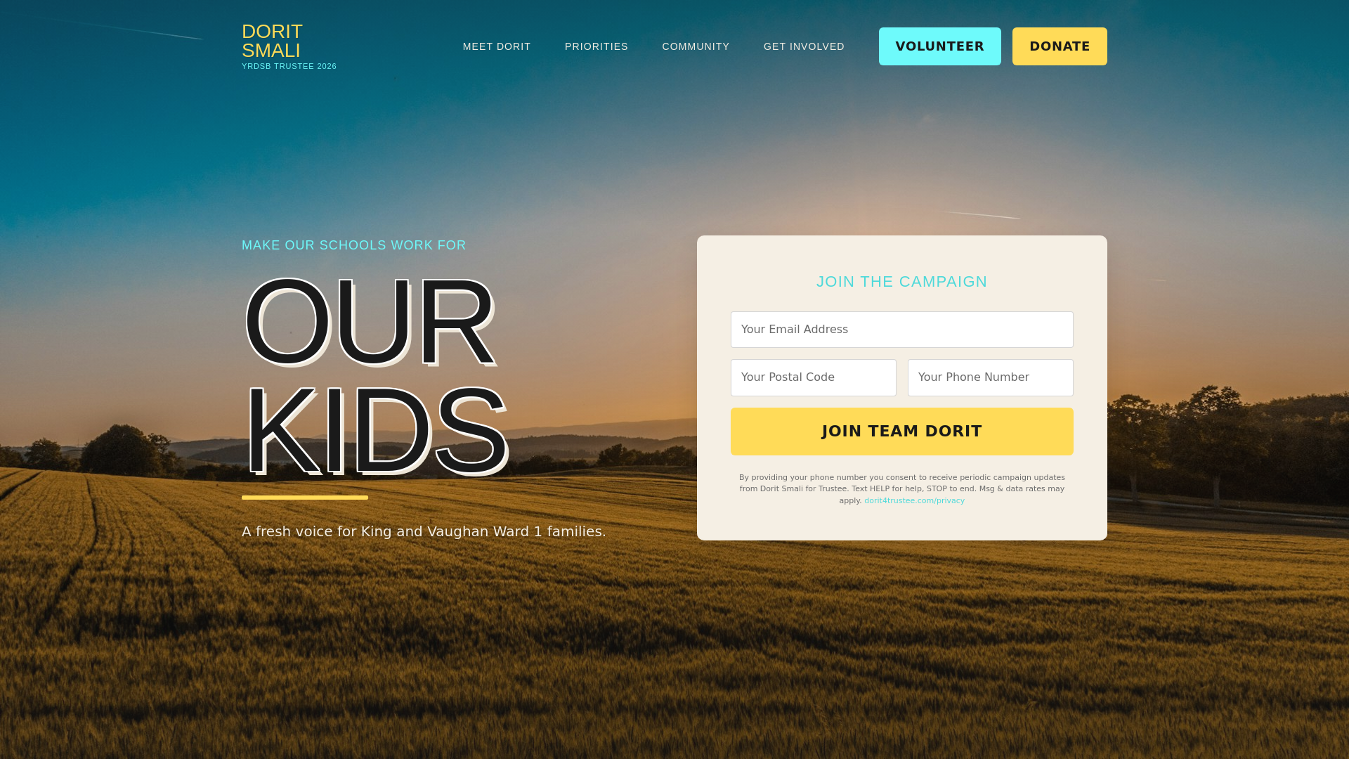 website screenshot of https://dorit4trustee.com/