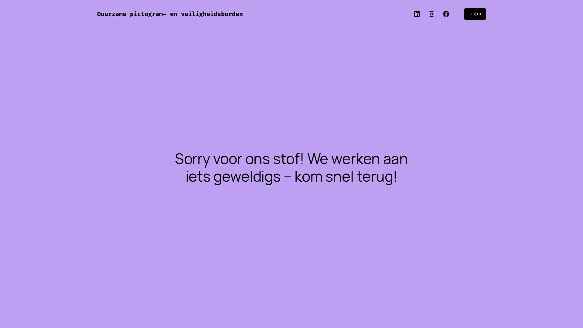 website screenshot of https://duurzaam-pictogrambord.nl/