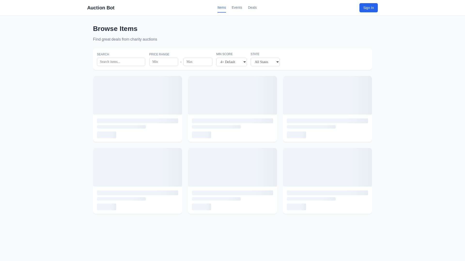 website screenshot of https://auction-bot-1mu.pages.dev/