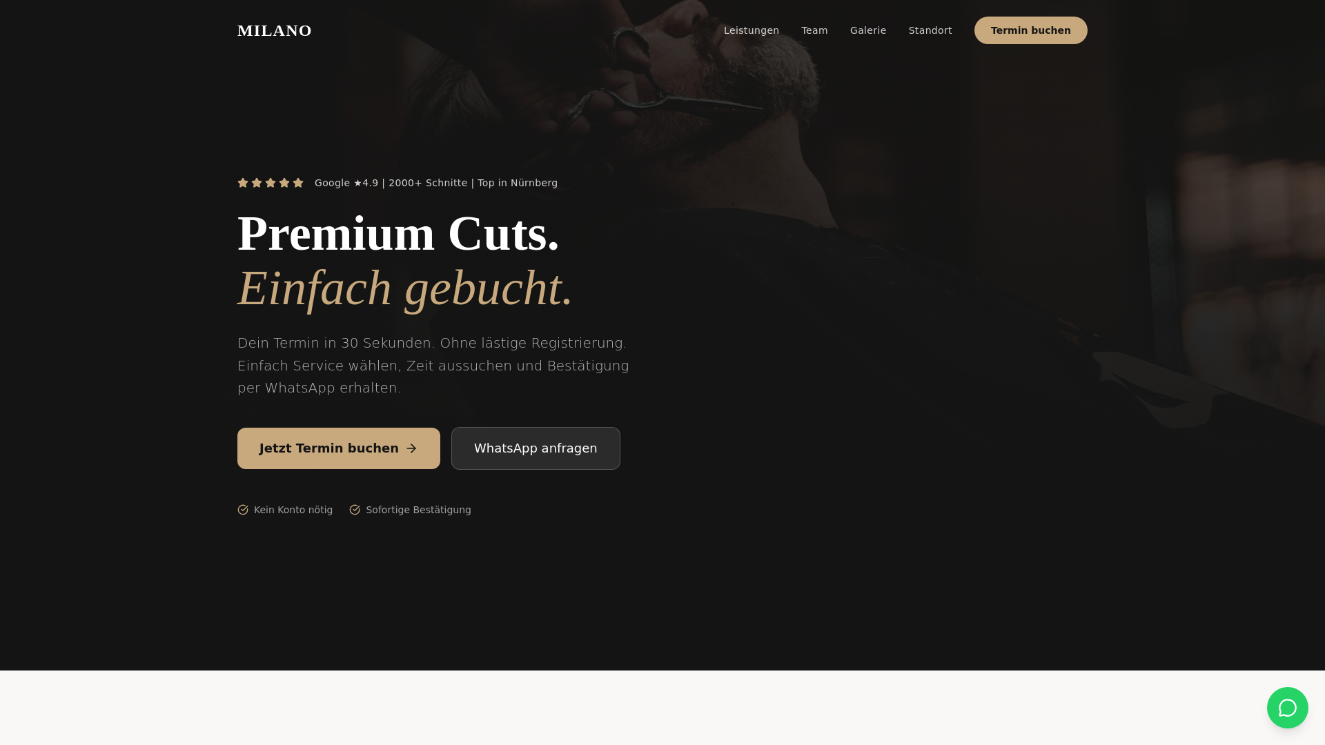website screenshot of https://milano-studio.pages.dev/