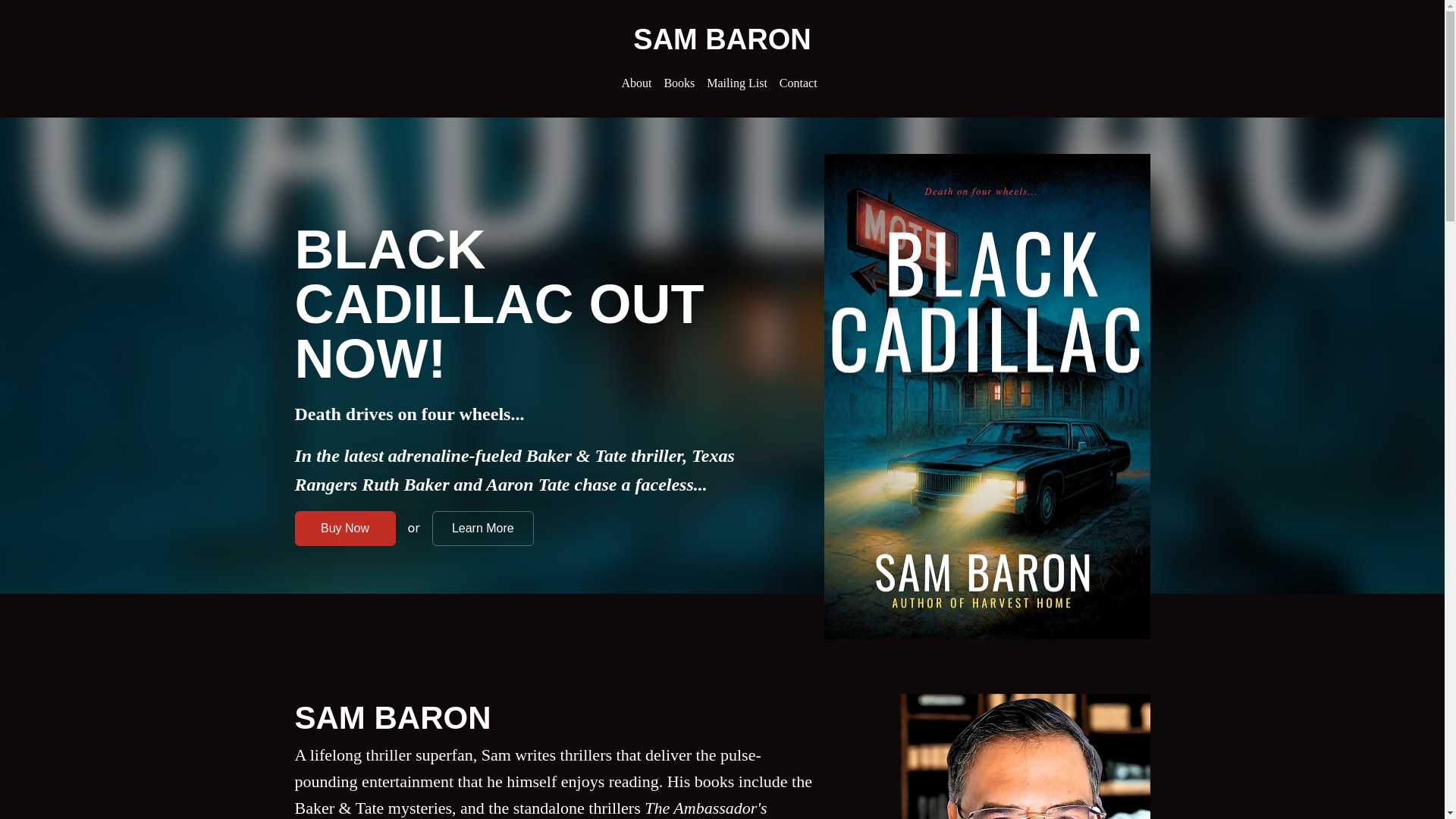 website screenshot of https://sambaronthrillers.com/