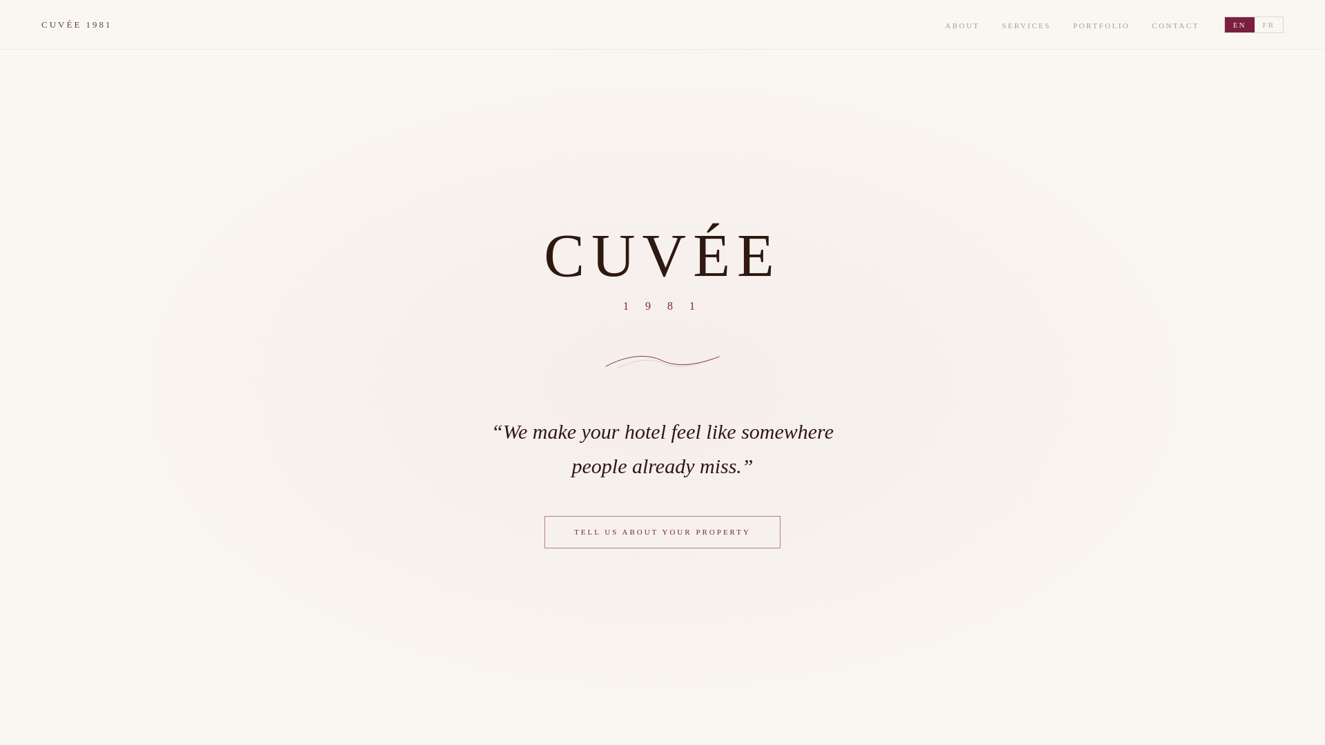 website screenshot of https://cuvee1981.com/