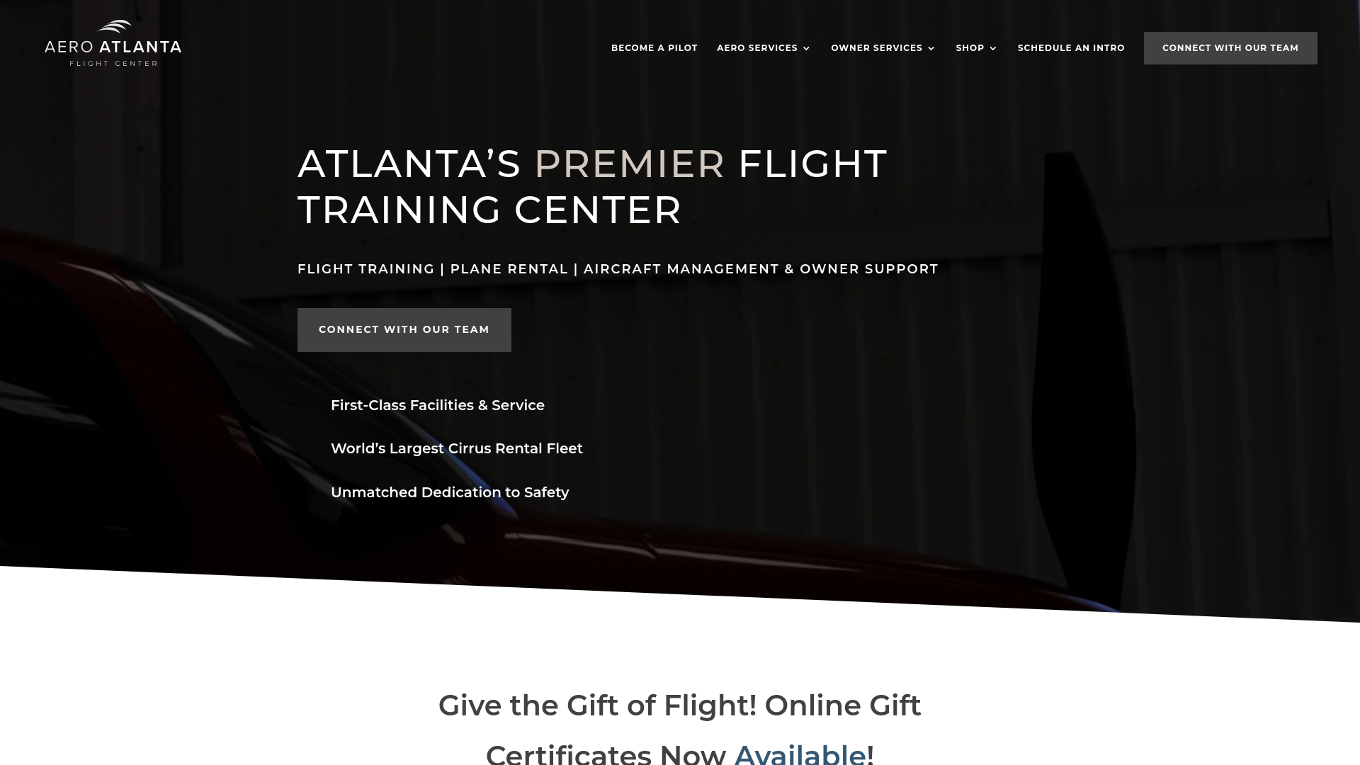 website screenshot of https://www.aeroatlanta.com/