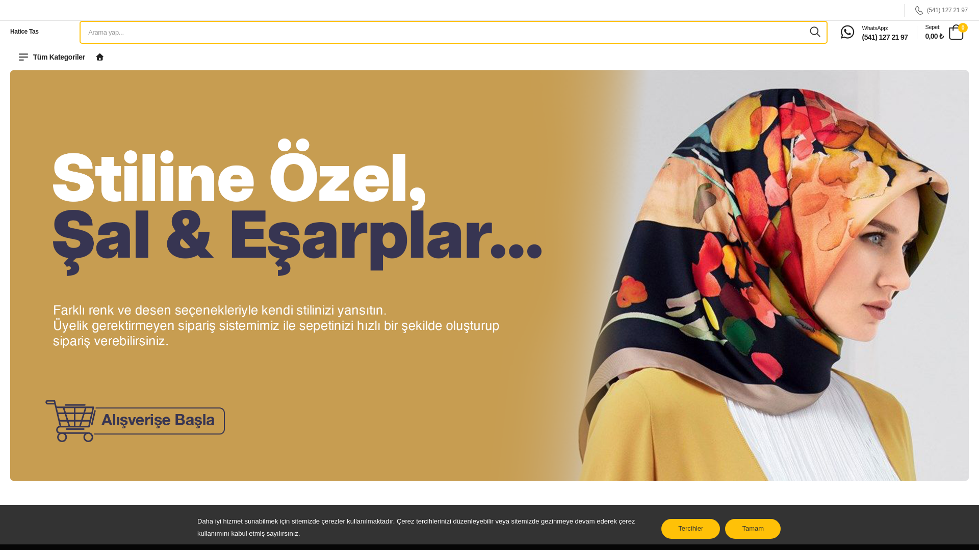 website screenshot of https://haticetasesarp.com.tr/