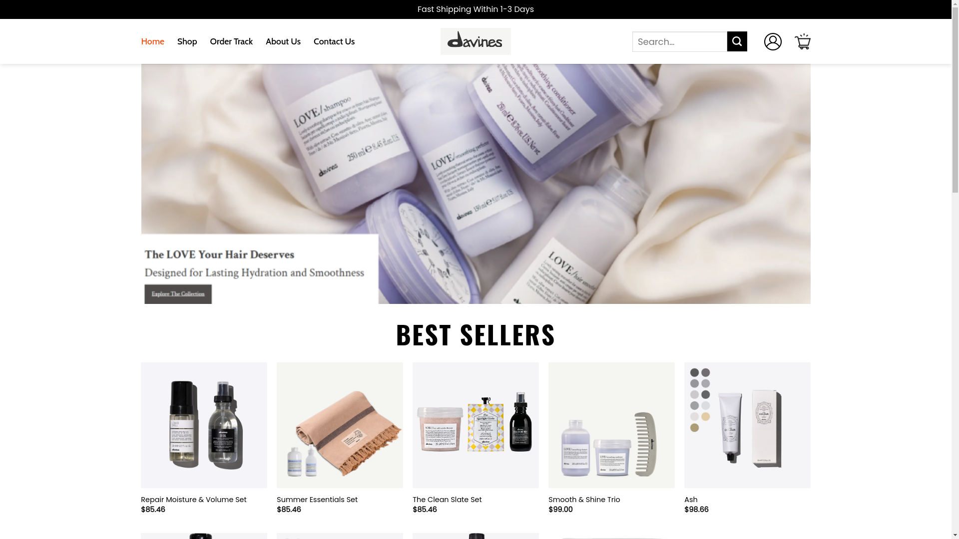 website screenshot of https://elitedavines.shop/