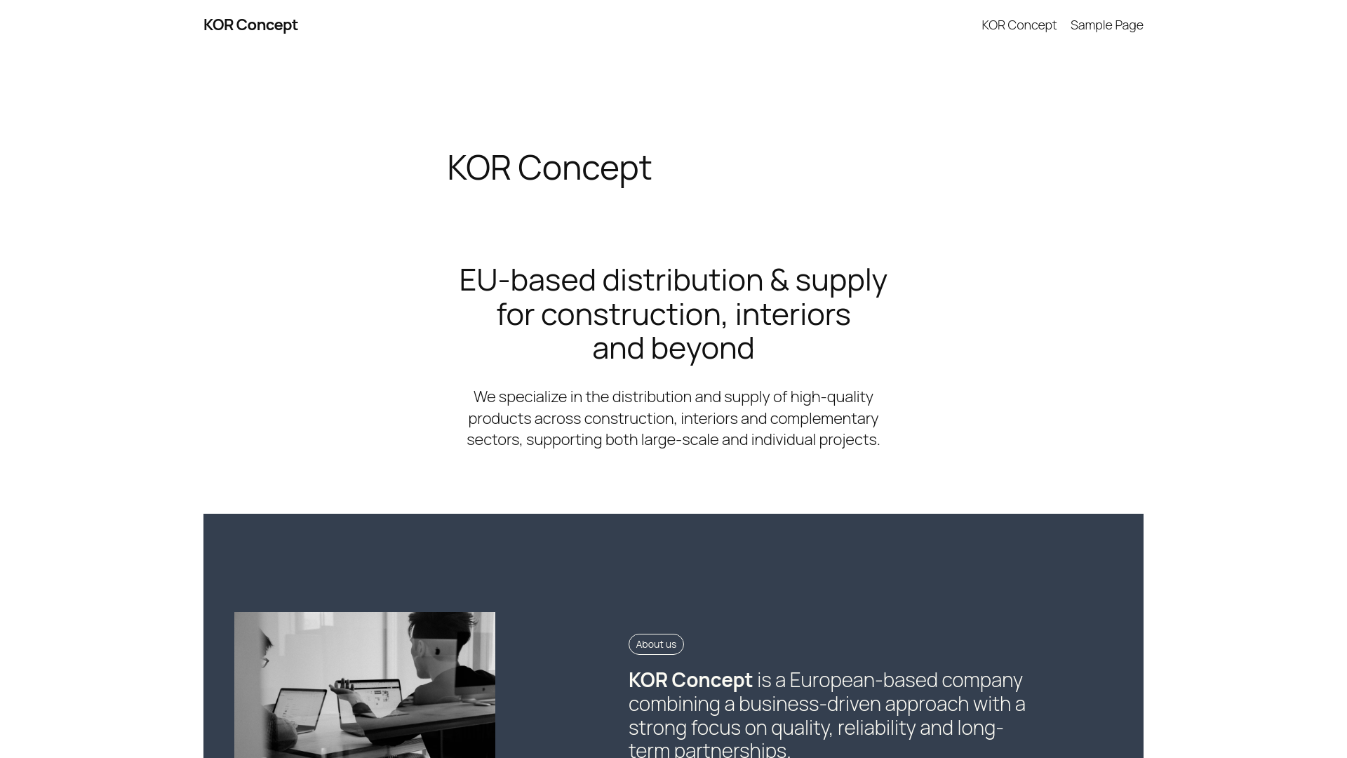 website screenshot of https://kor-concept.com/
