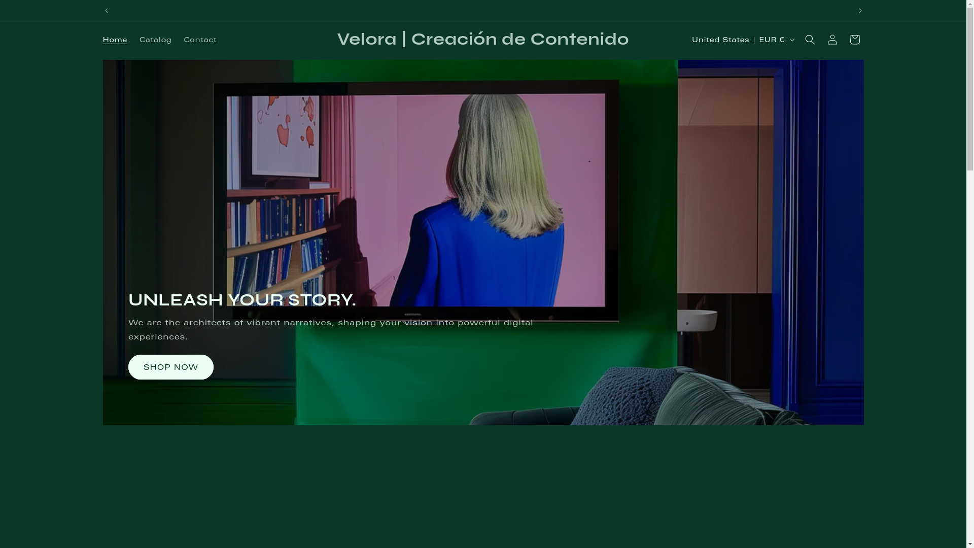 website screenshot of https://veloracreaciondecontenido.com/