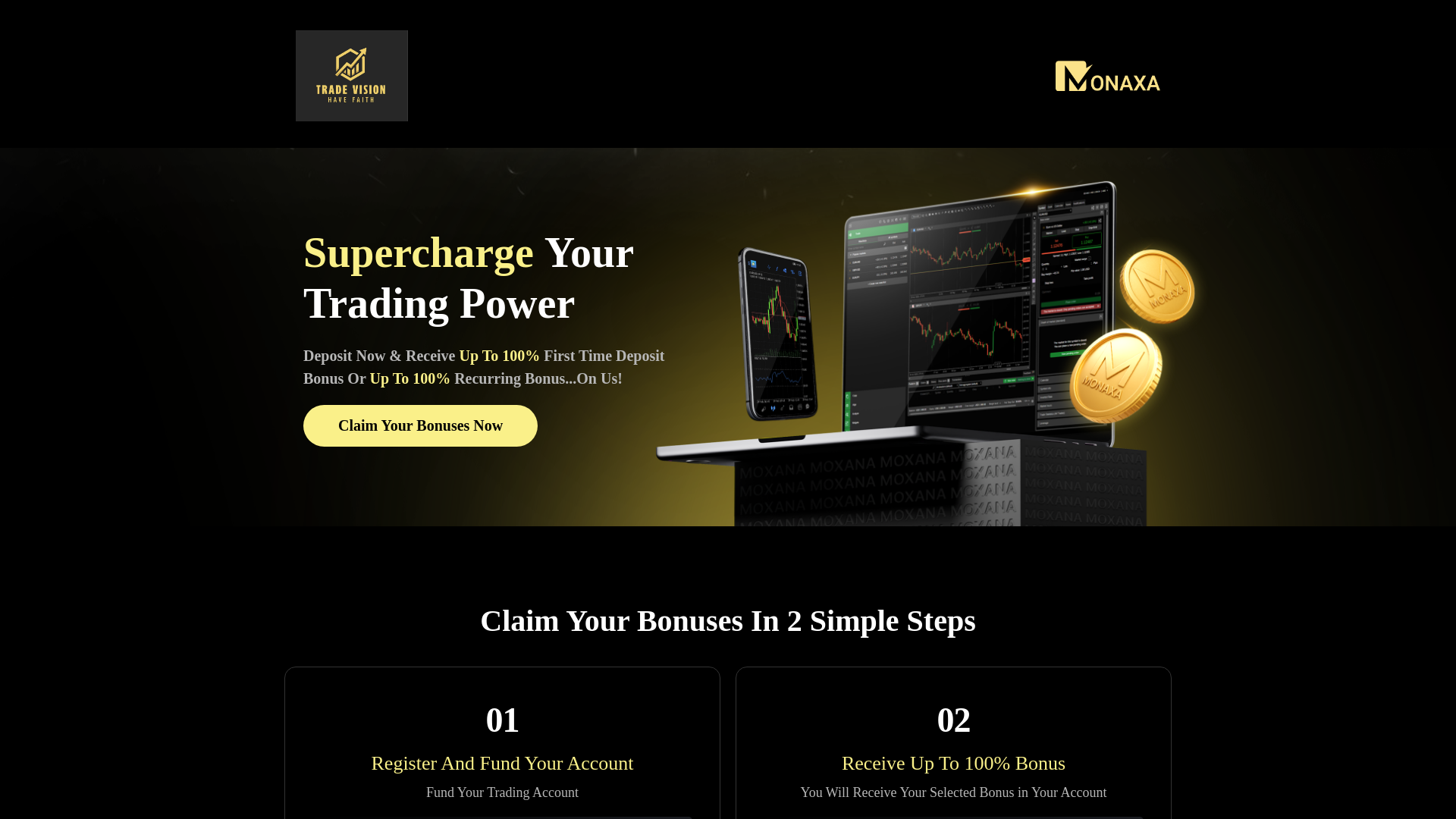 website screenshot of https://faithtradenow.com