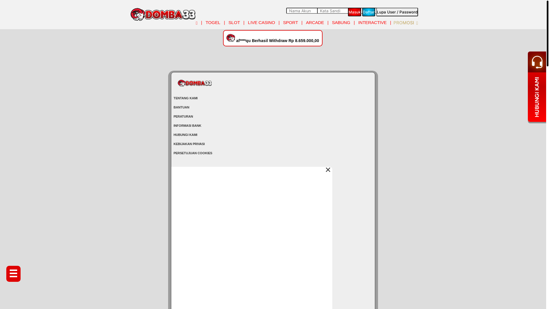 website screenshot of https://teamdomba33.com/