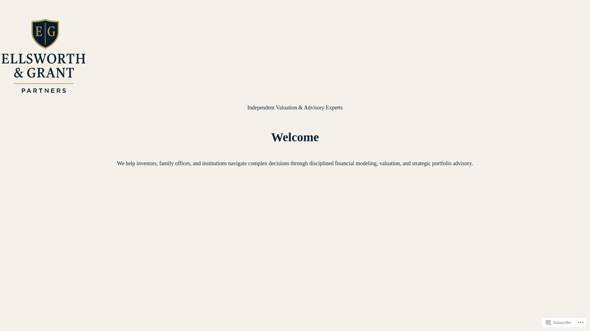 website screenshot of https://ellsworthgrant.com/