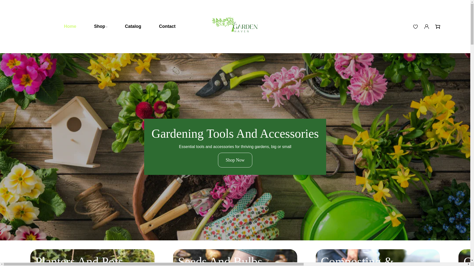 website screenshot of https://agardenhaven.com/