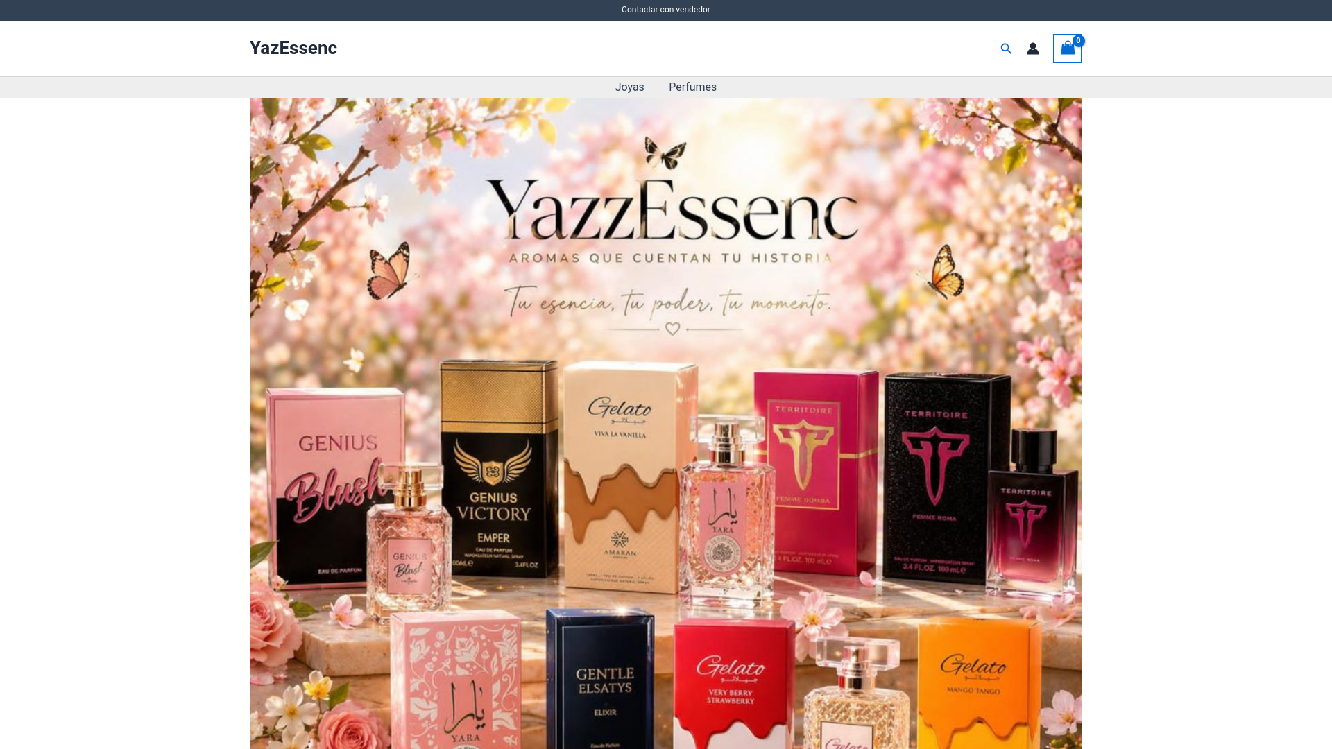 website screenshot of https://yazessenc.com