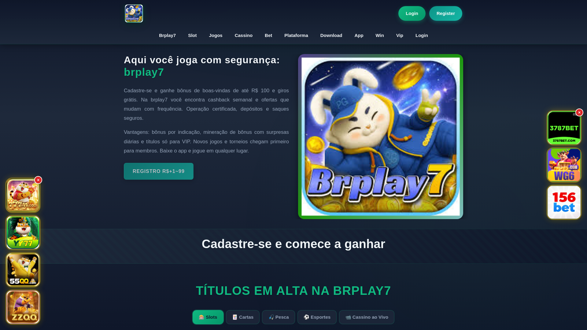 website screenshot of https://brplay7bv.com/