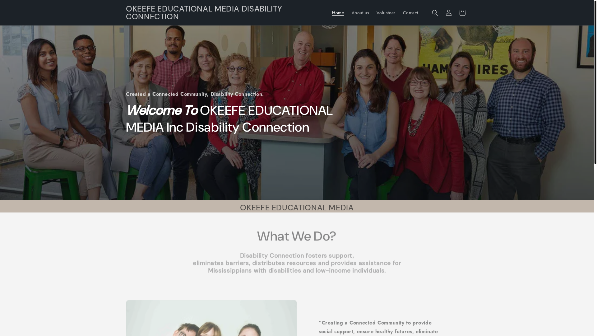 website screenshot of https://disabilityconnection.online/