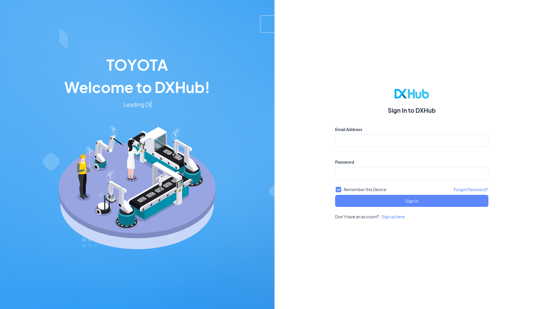 website screenshot of https://dxhub.toyota.co.id/
