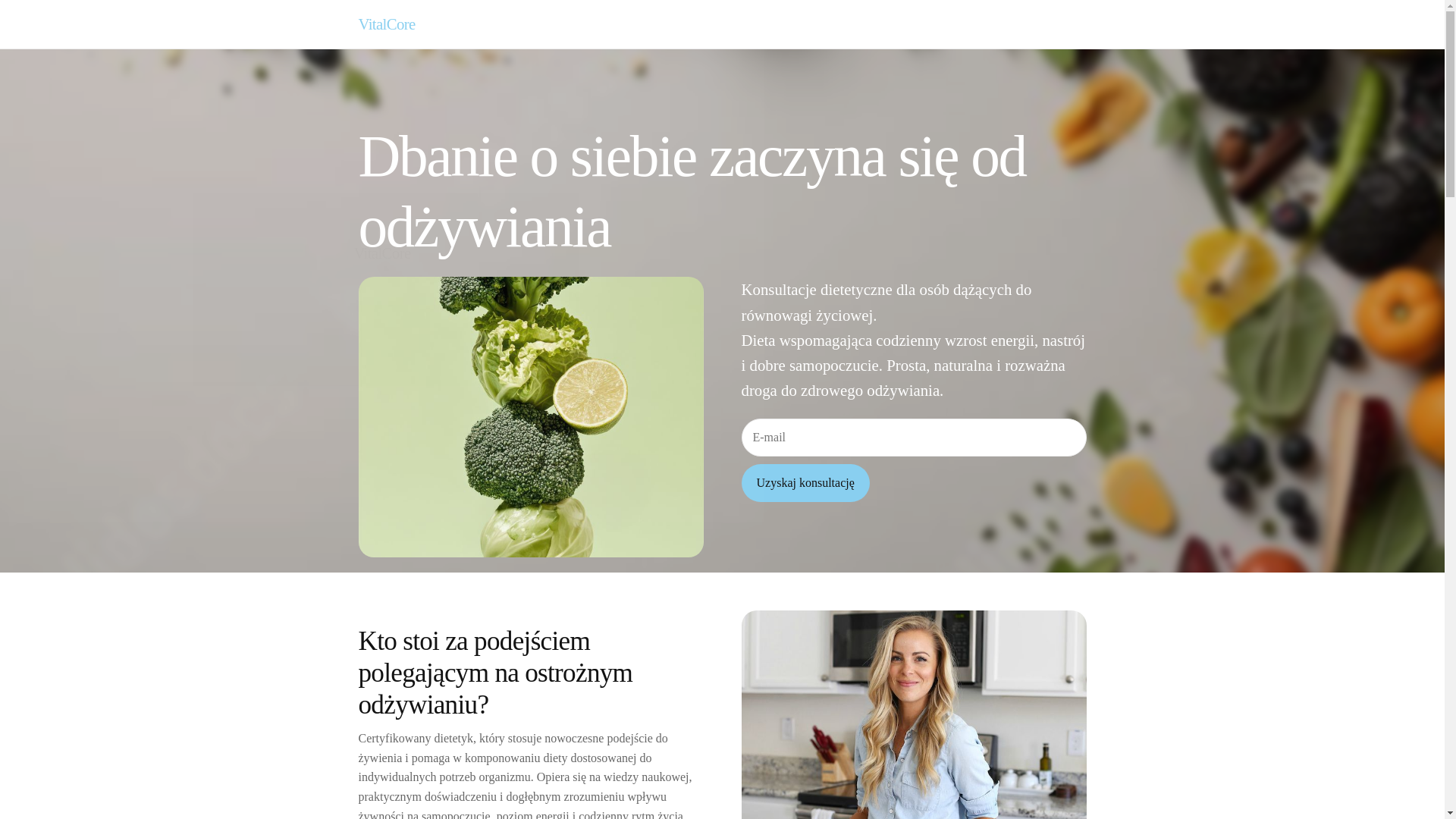 website screenshot of https://vitalcorec.com/