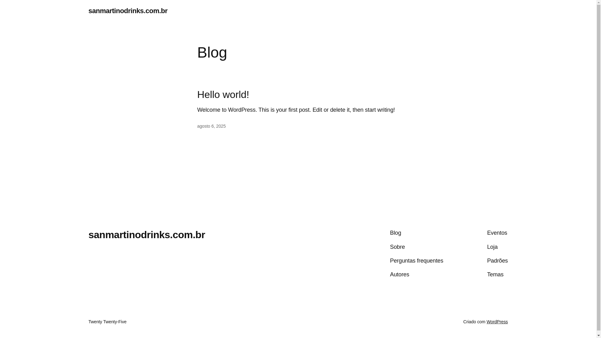 website screenshot of https://sanmartinodrinks.com.br/