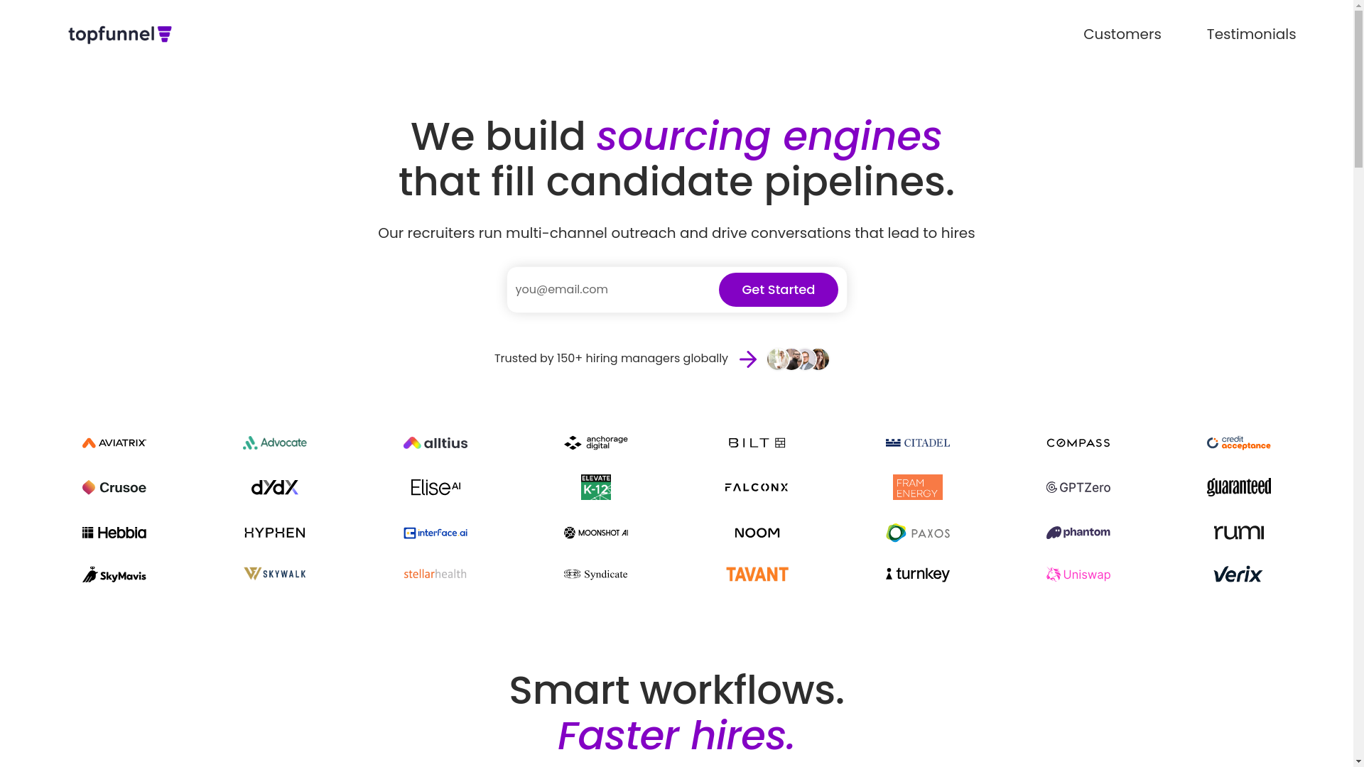 website screenshot of https://jointopfunneltalent.com/