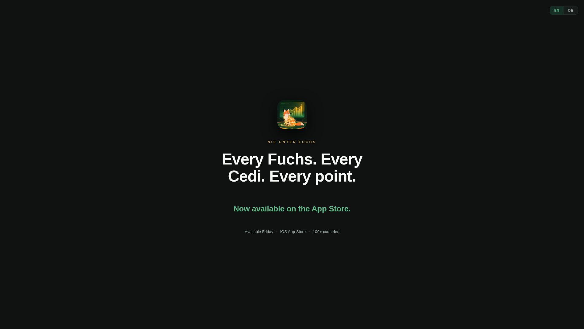 website screenshot of https://nieunterfuchs.com