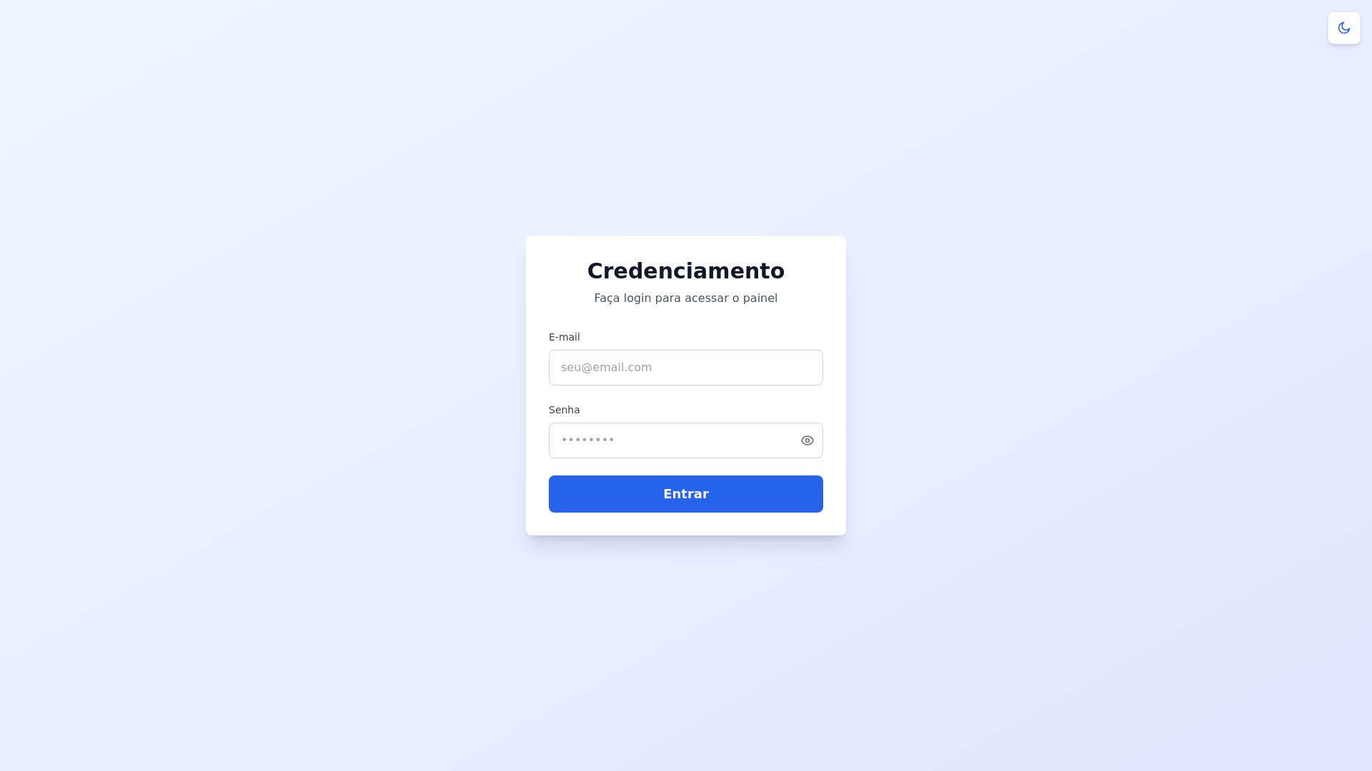 website screenshot of https://credenciamento-front.pages.dev/