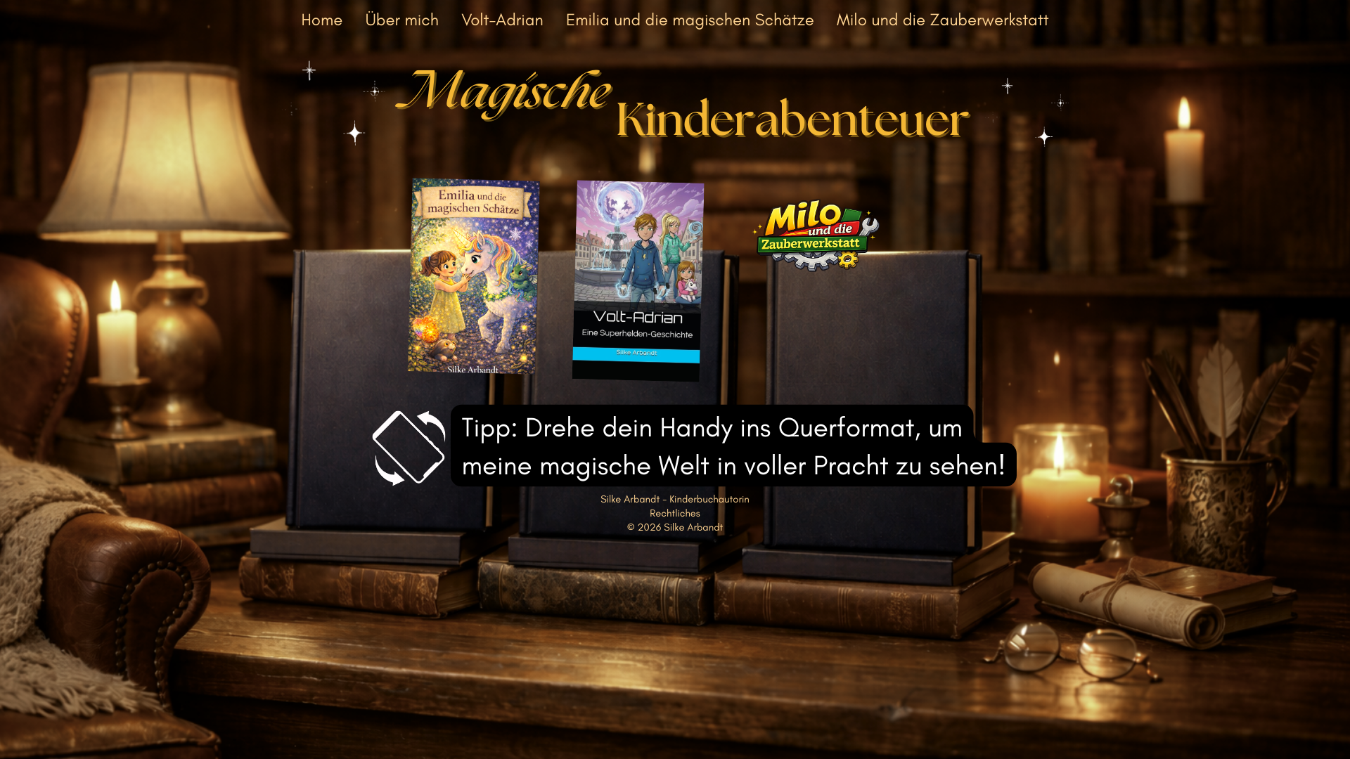 website screenshot of https://magische-kinderabenteuer.de