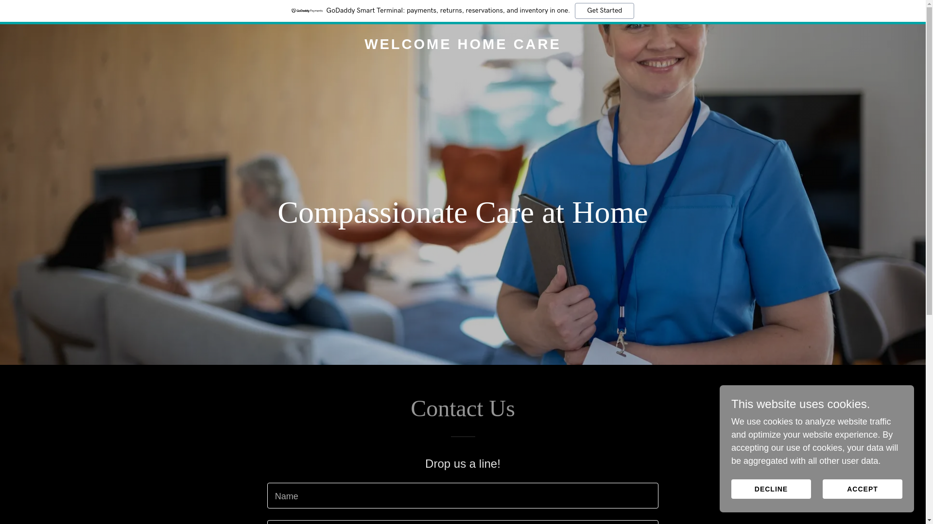 website screenshot of https://welcomehomecare.co.uk/