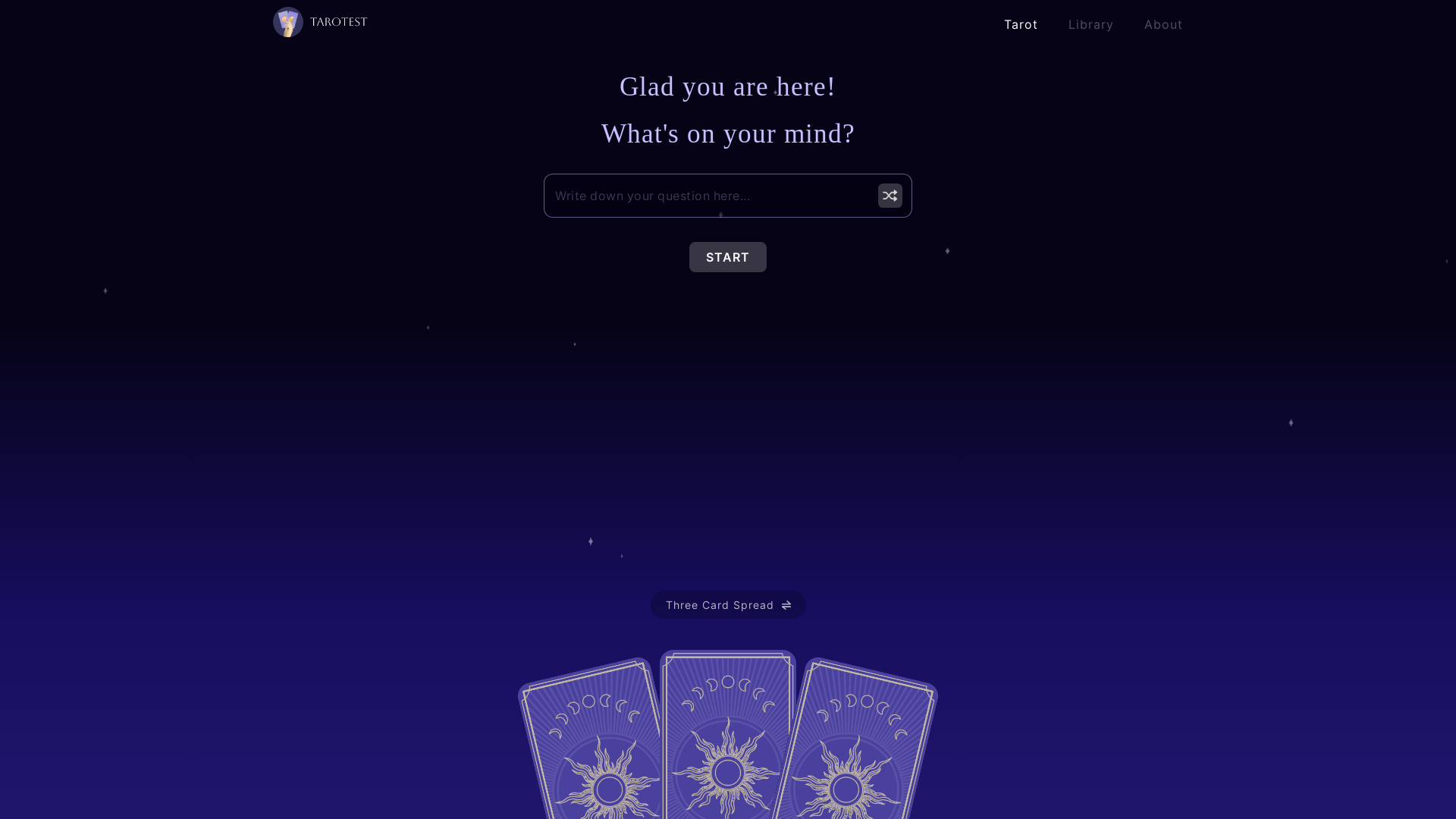 website screenshot of https://tarotest.pages.dev/