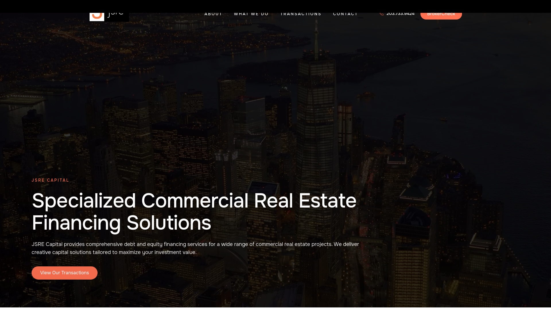 website screenshot of https://jsrecapitalinc.info/