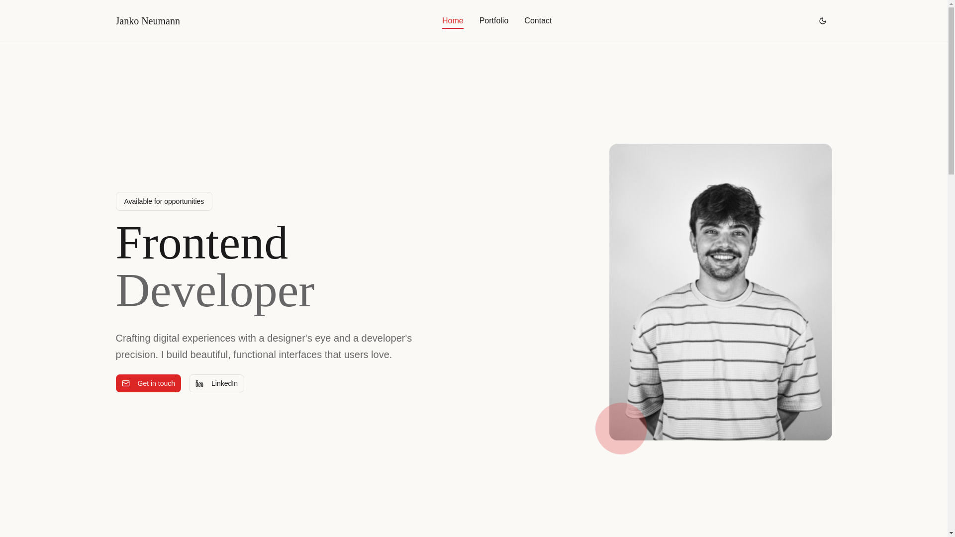 website screenshot of https://janko-neumann.dev/