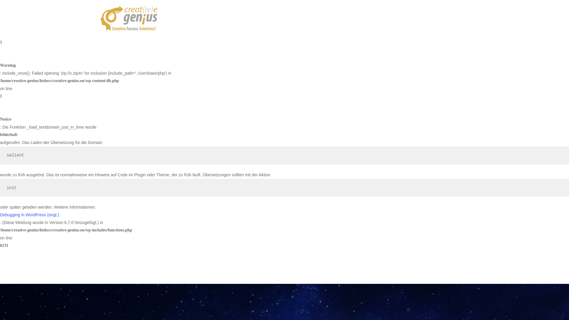 website screenshot of https://creative-genius.eu/