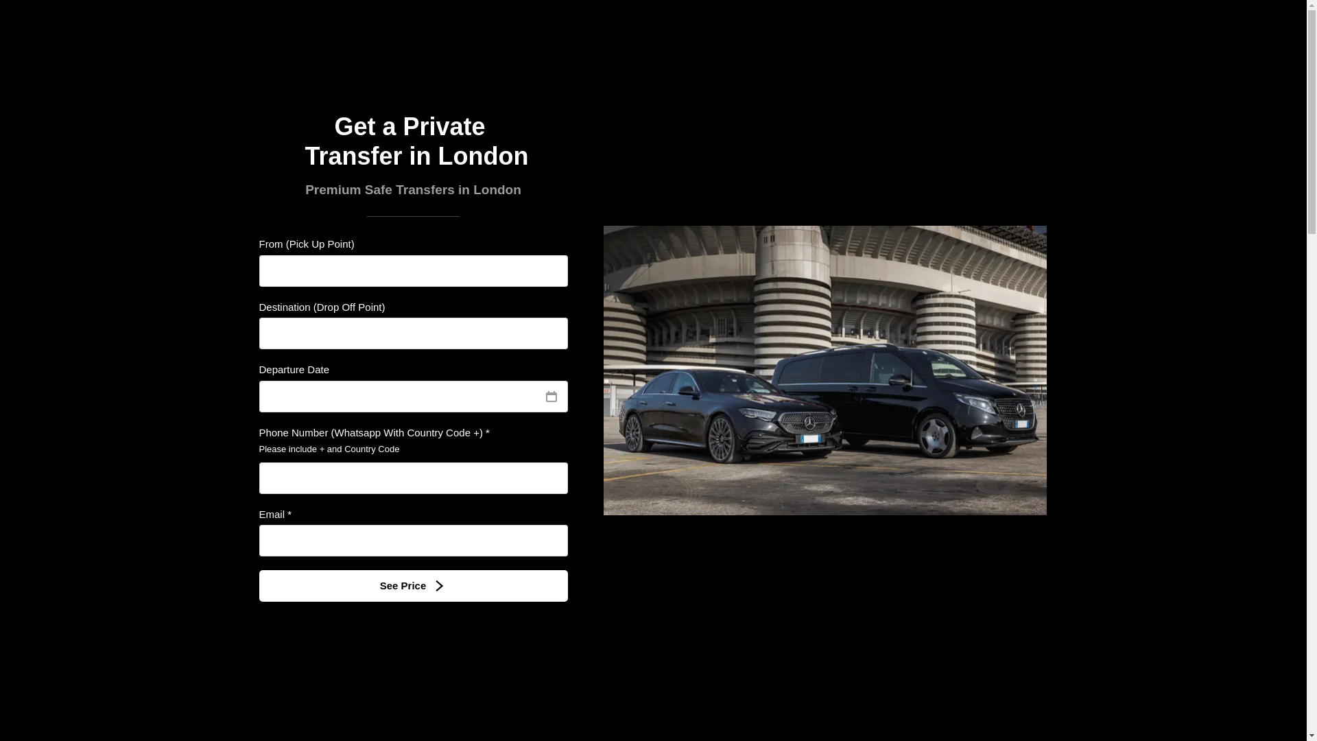 website screenshot of https://london-transfers.net/