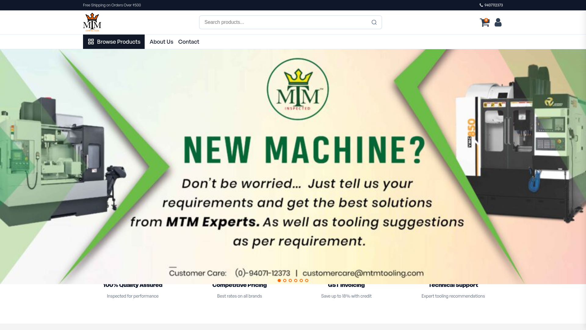 website screenshot of https://carbidemtmtooling.com/