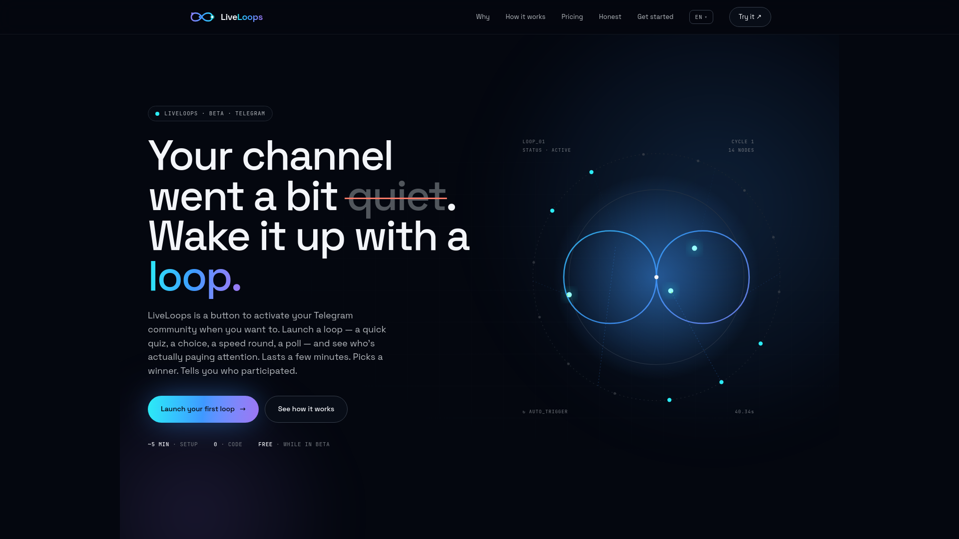 website screenshot of https://liveloops.app/