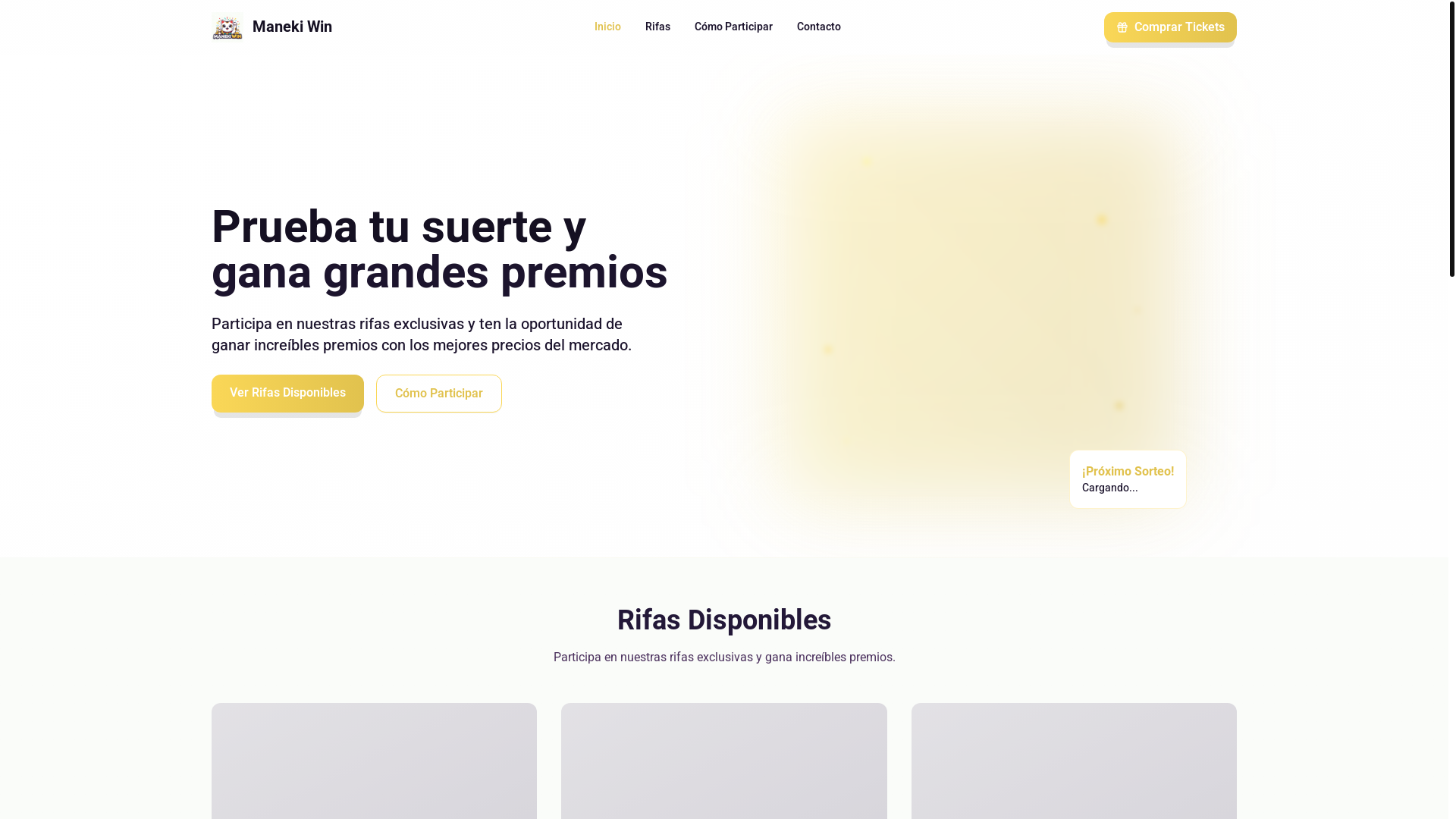 website screenshot of https://manekiwin.com/