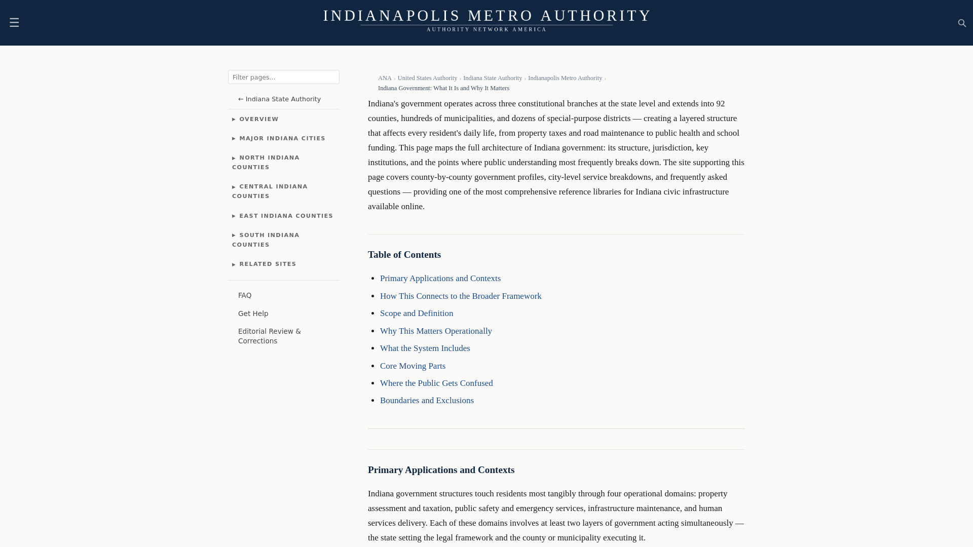 website screenshot of https://indianapolismetroauthority.com/