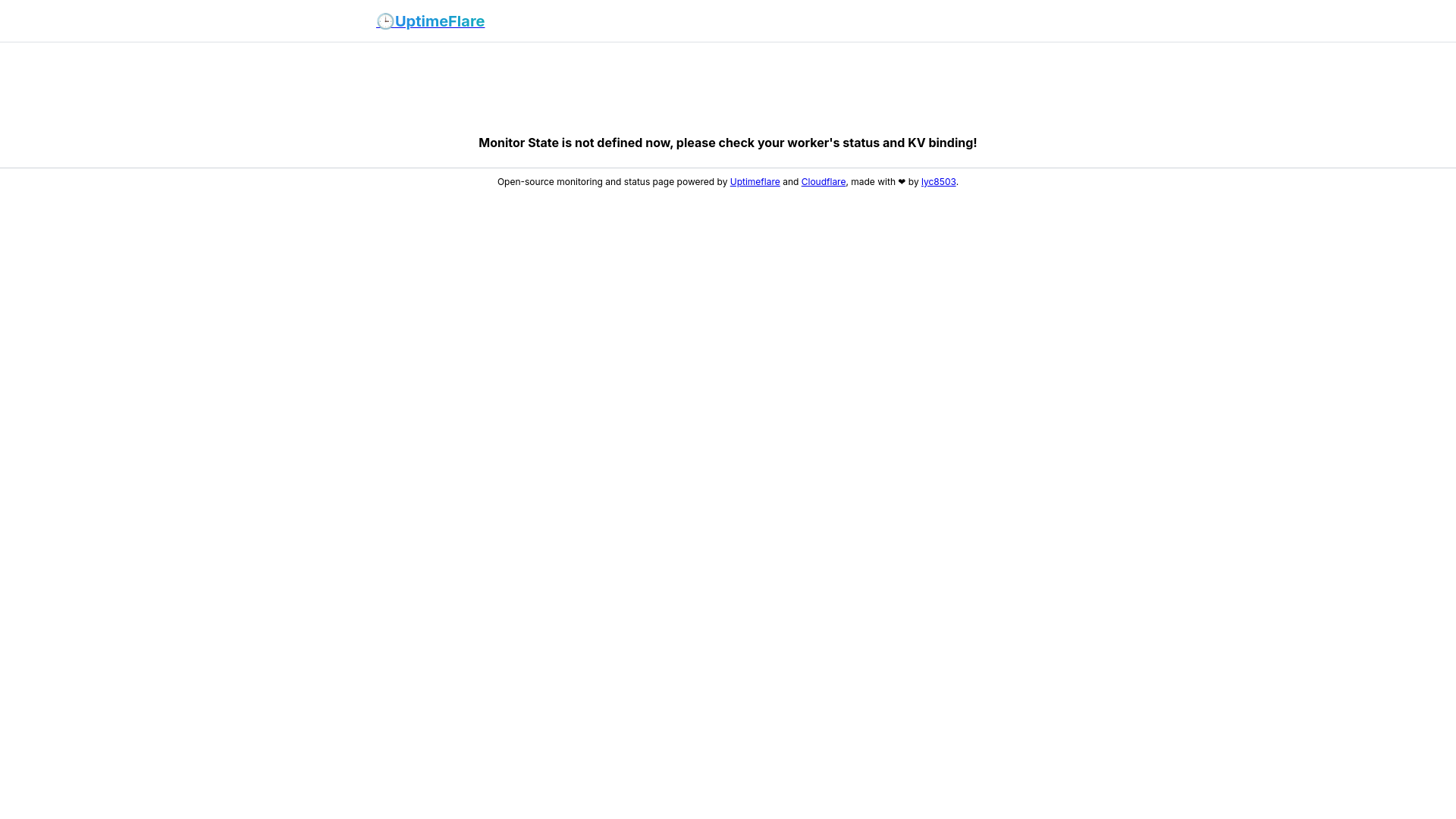 website screenshot of https://uptimeflare-8ih.pages.dev/
