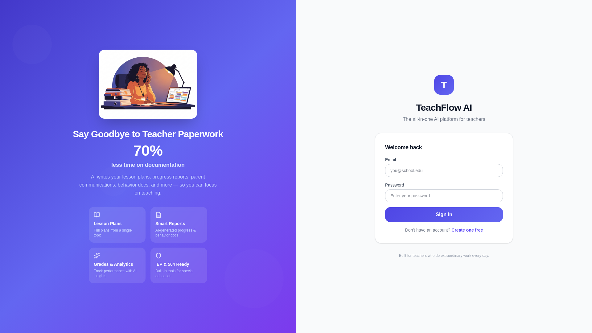 website screenshot of https://teachflowai.org/