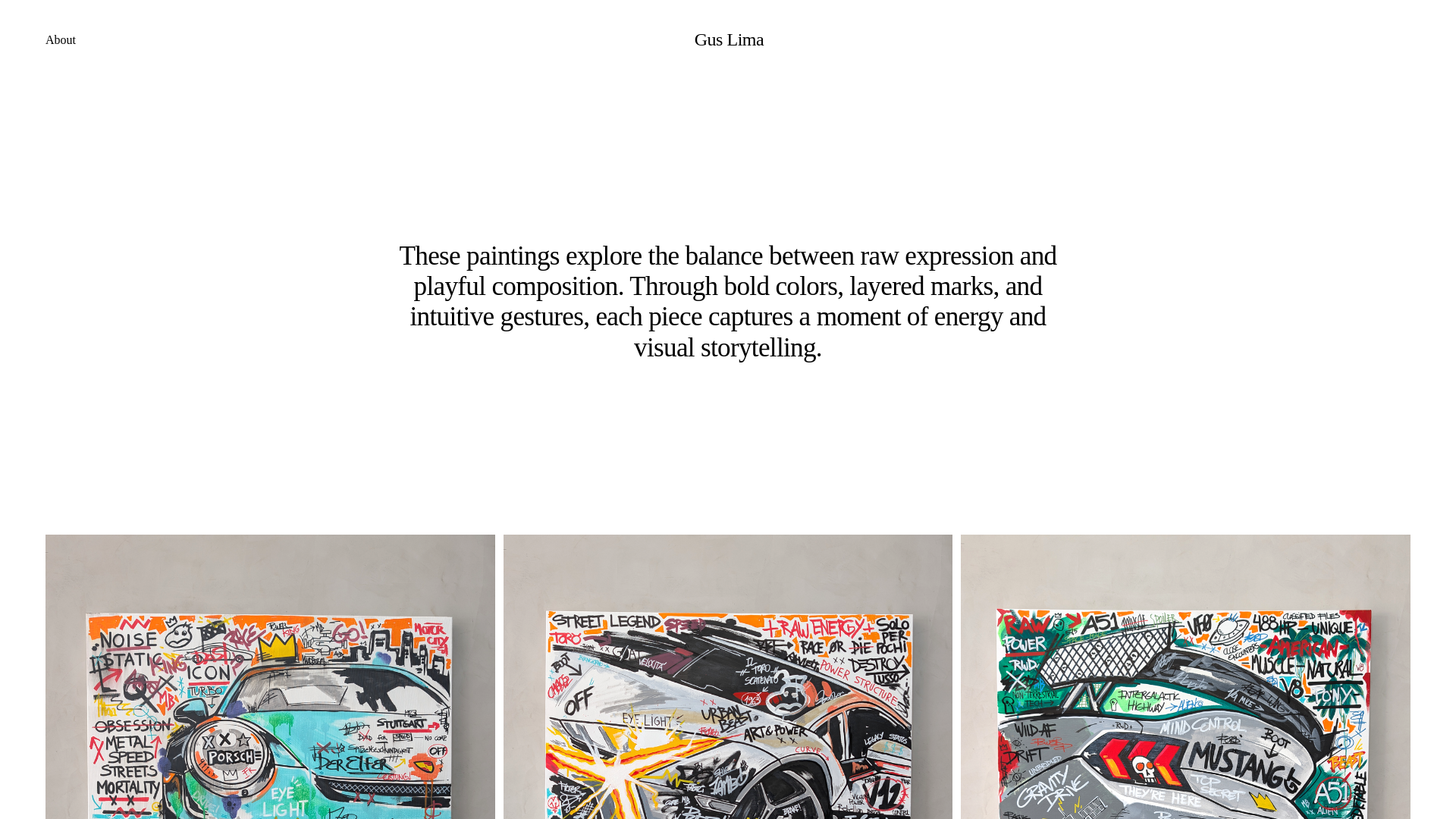 website screenshot of https://guslima.xyz/