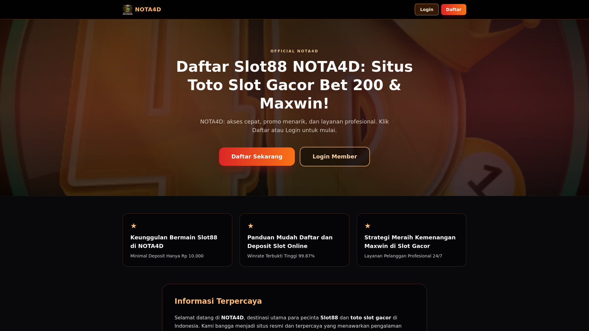 website screenshot of https://nota4d-daftar-slot88-el2.pages.dev/