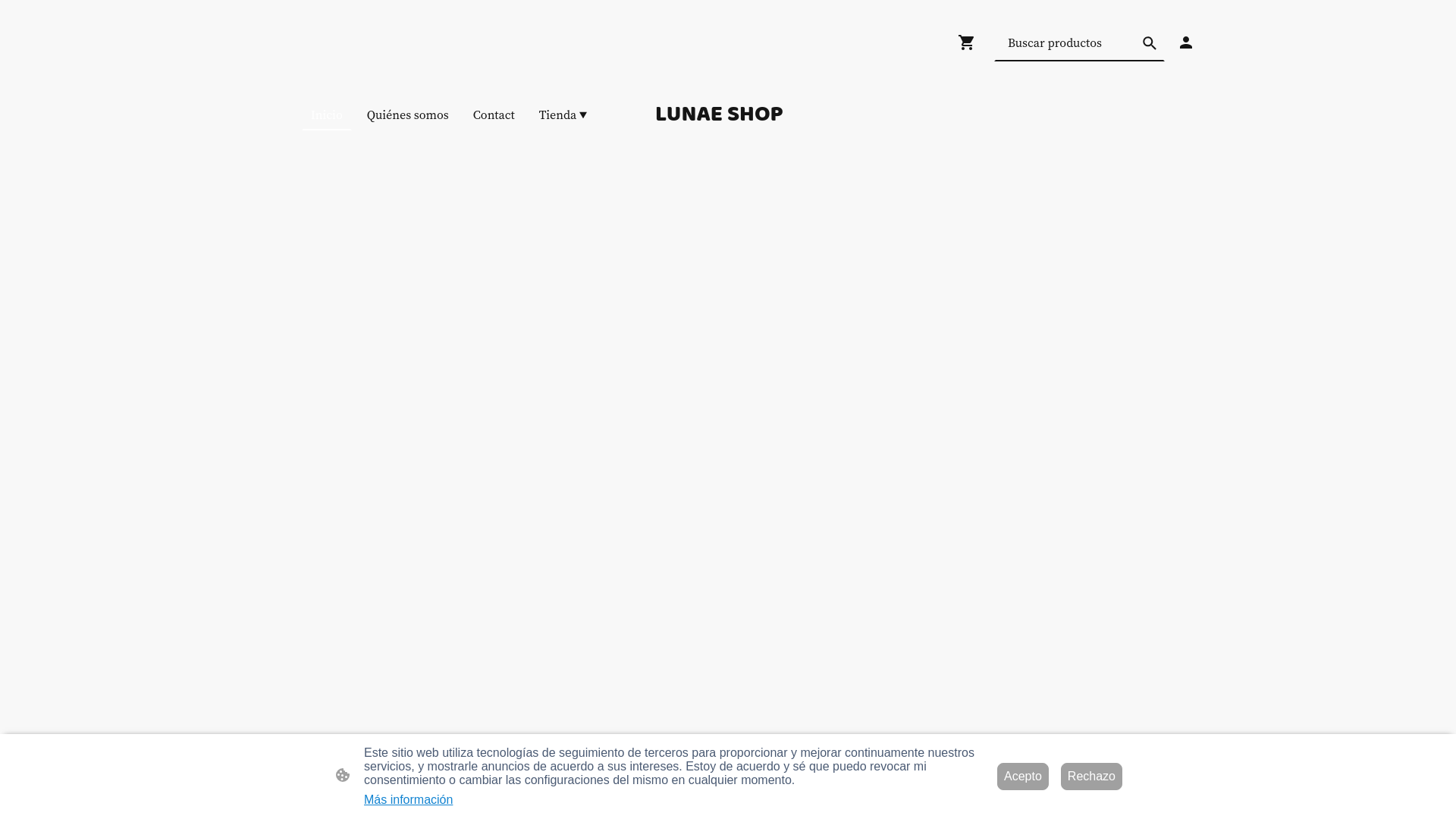 website screenshot of https://lunaeshop.es/