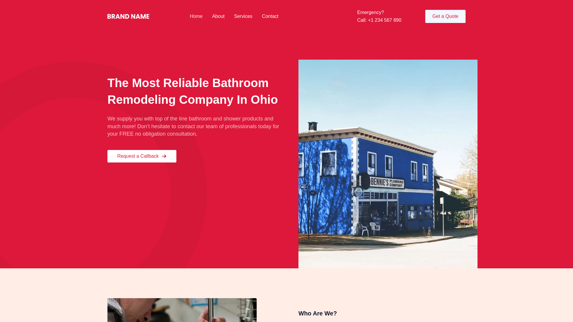 website screenshot of https://ohioshowercompany.com/