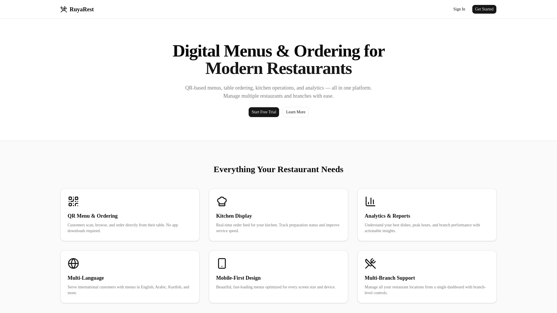 website screenshot of https://ruyarest.com