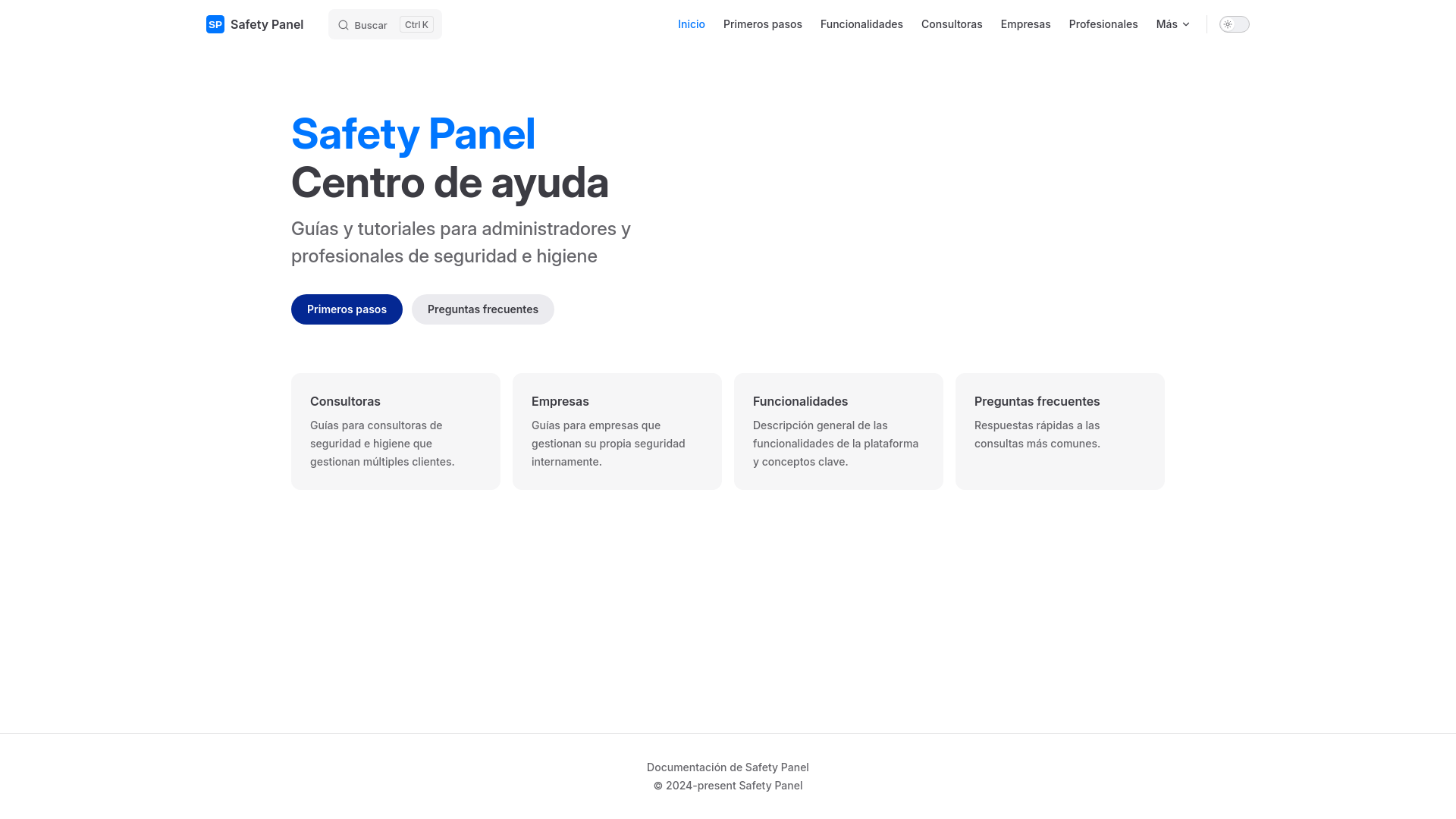 website screenshot of https://safetypanel-docs.pages.dev/