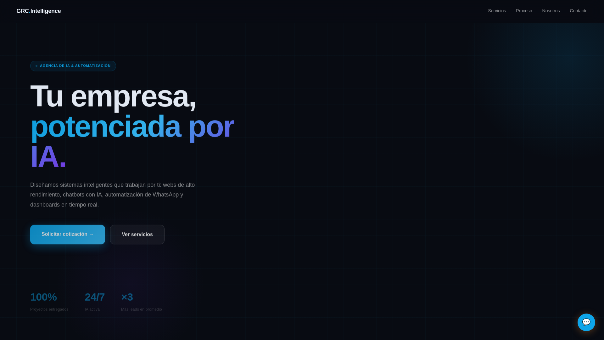 website screenshot of https://grcintelligence.agency